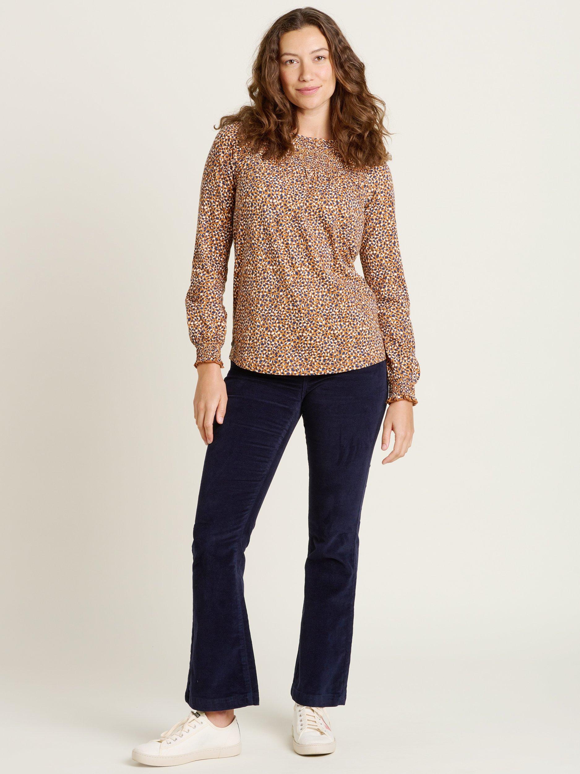 Product image 4 of 4, which shows Brakeburn Painted Spot Long Sleeve Top, Multi, 8
