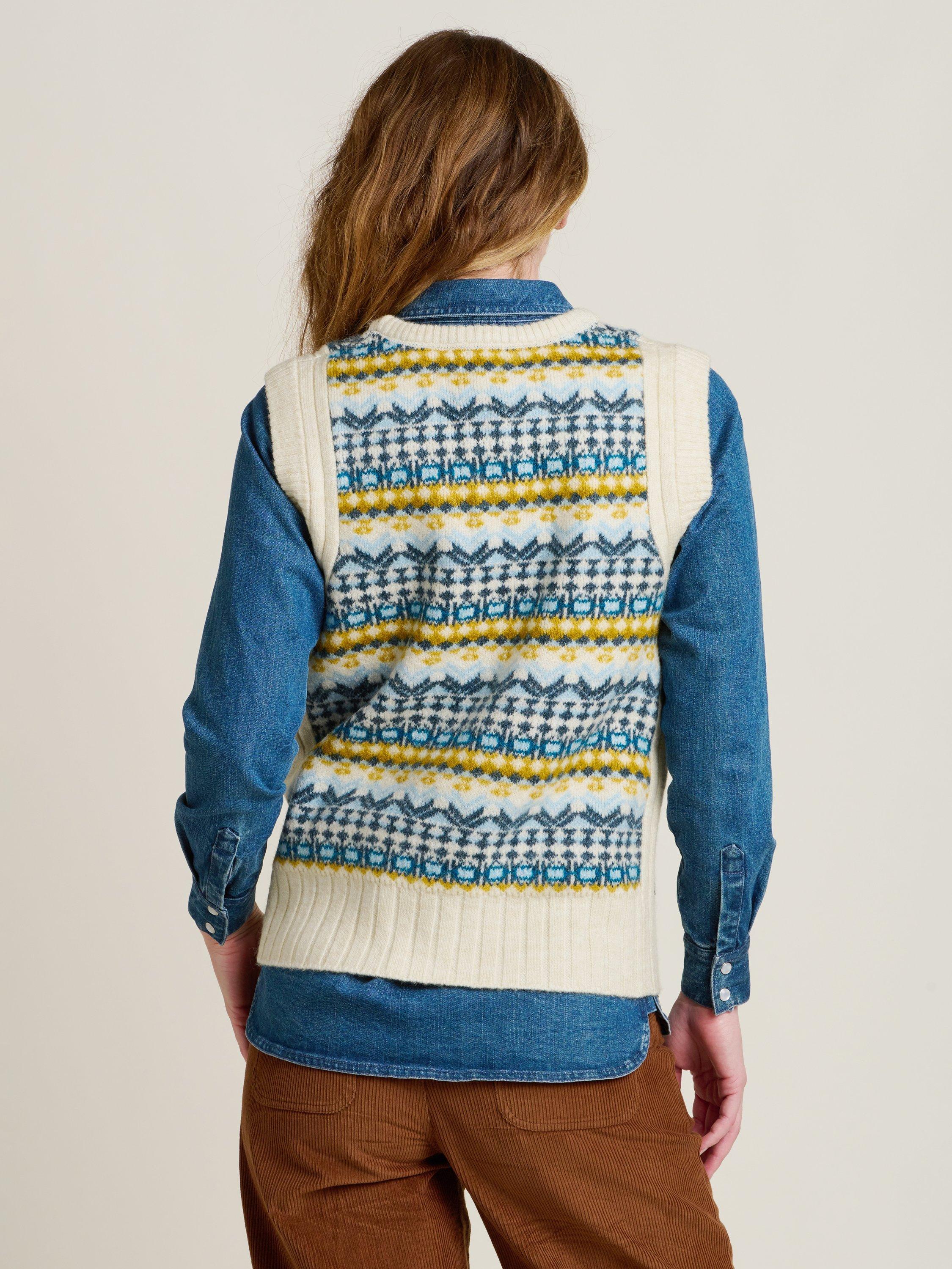 Product image 2 of 4, which shows Brakeburn Fair Isle Knit Vest Top, Multi, 8