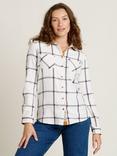 Brakeburn Archer Grid Plaid Flannel Shirt, Cream