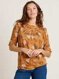 Brakeburn Meadow Botanical Blouse, Gold/Multi, Gold/Multi
