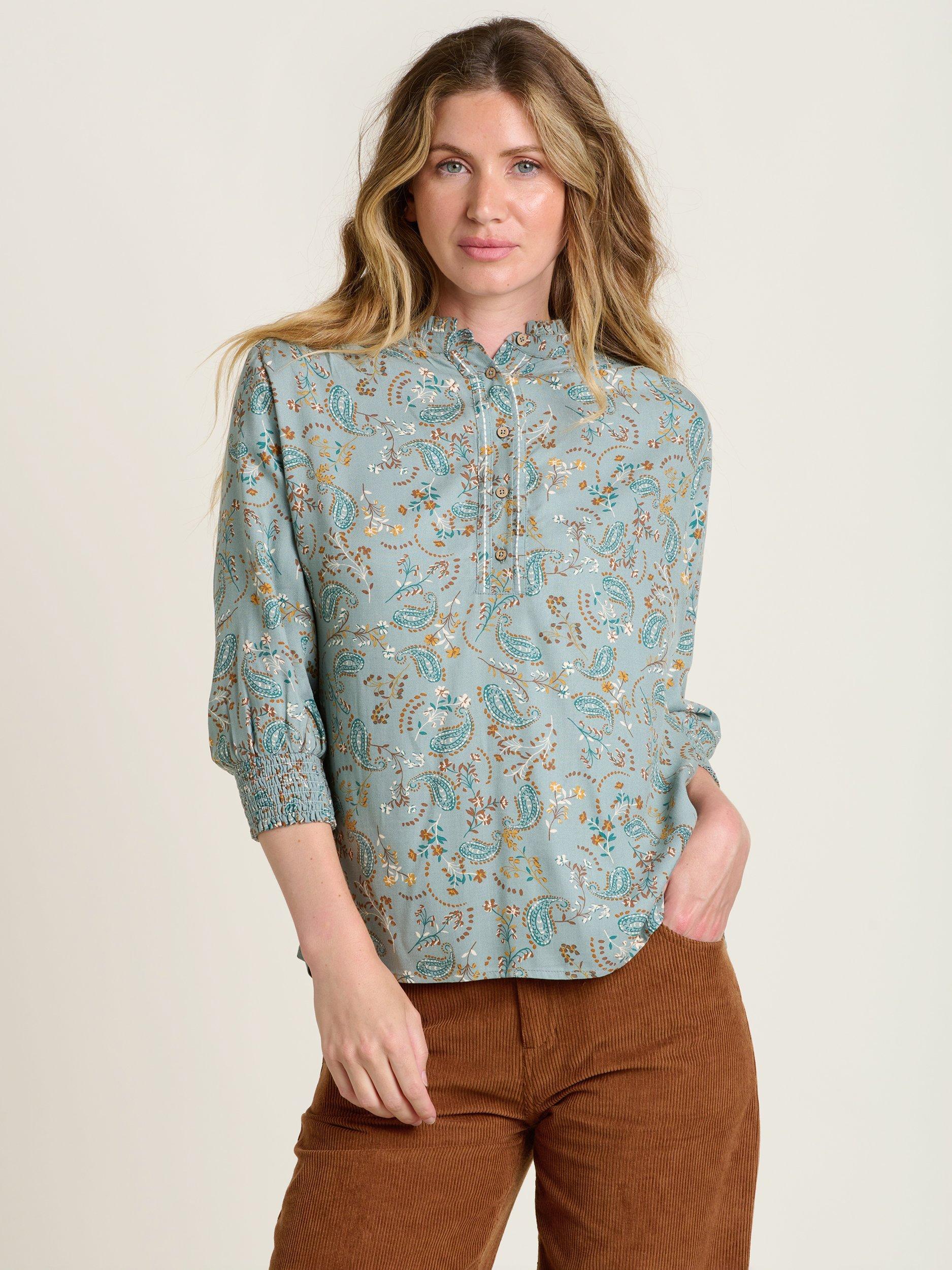 Product image 1 of 4, which shows Brakeburn Mia Paisley Floral Top, Multi, 8