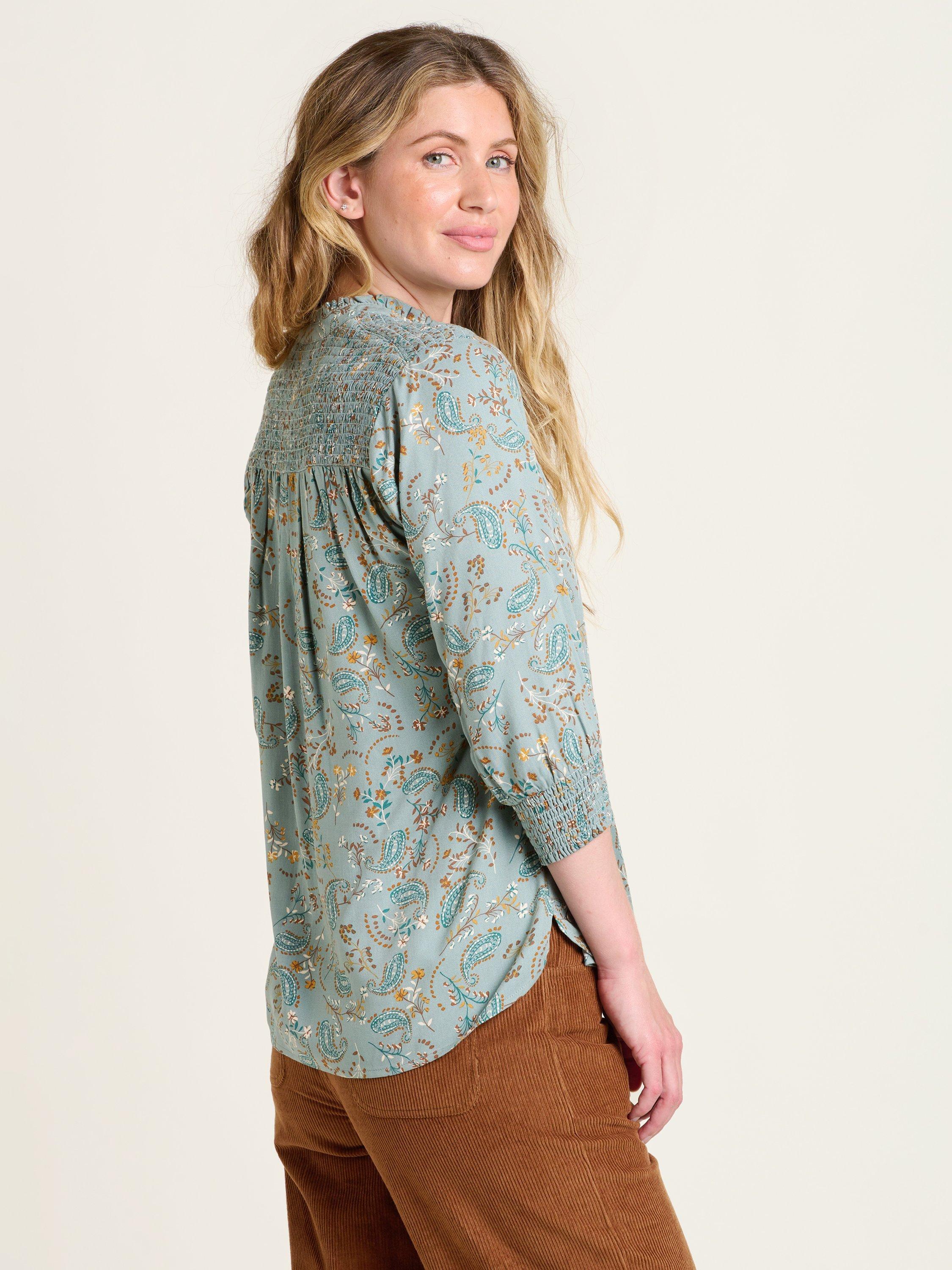 Product image 3 of 4, which shows Brakeburn Mia Paisley Floral Top, Multi, 8