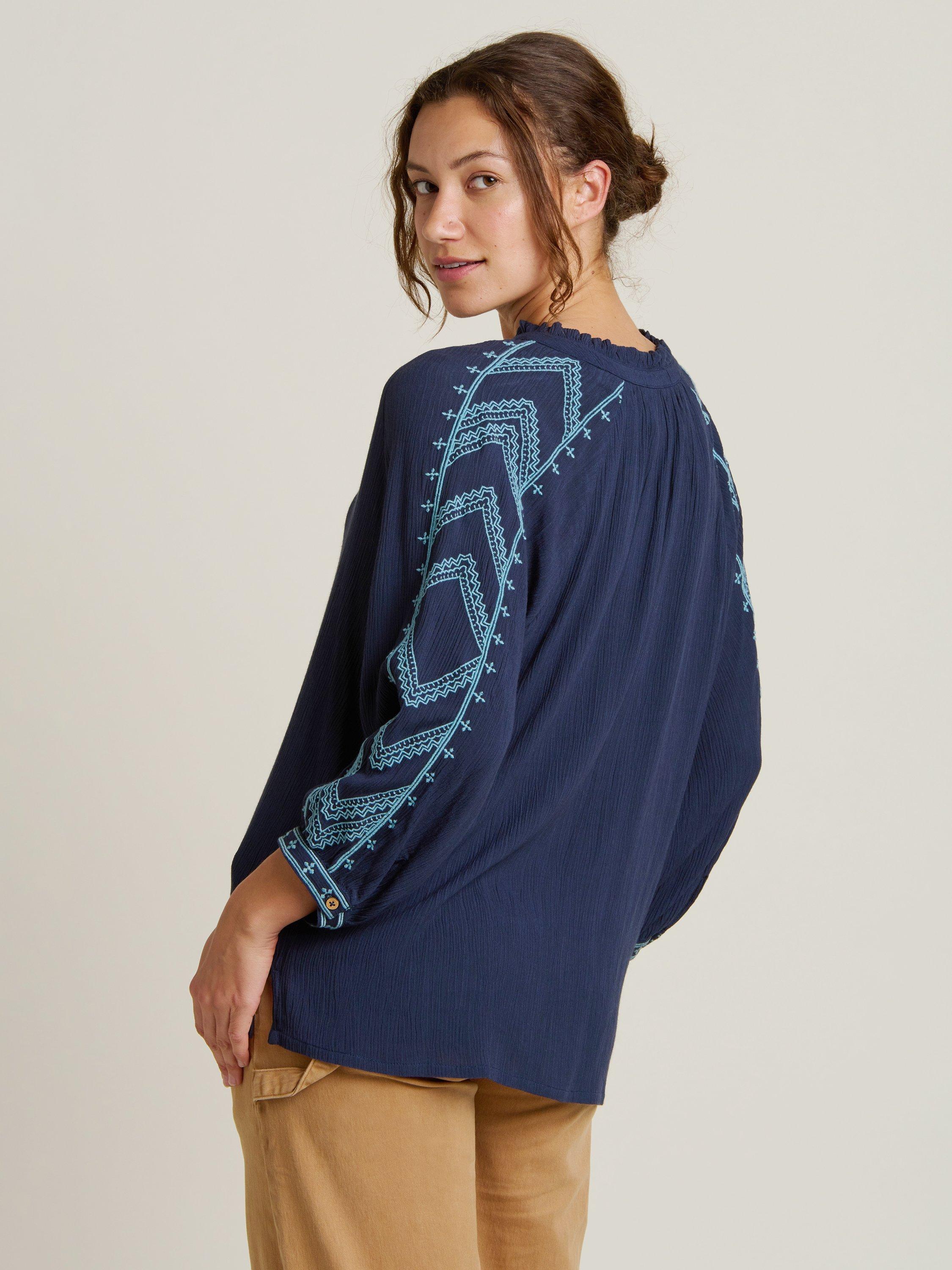 Product image 2 of 4, which shows Brakeburn Mudeford Blouse, Blue, 8