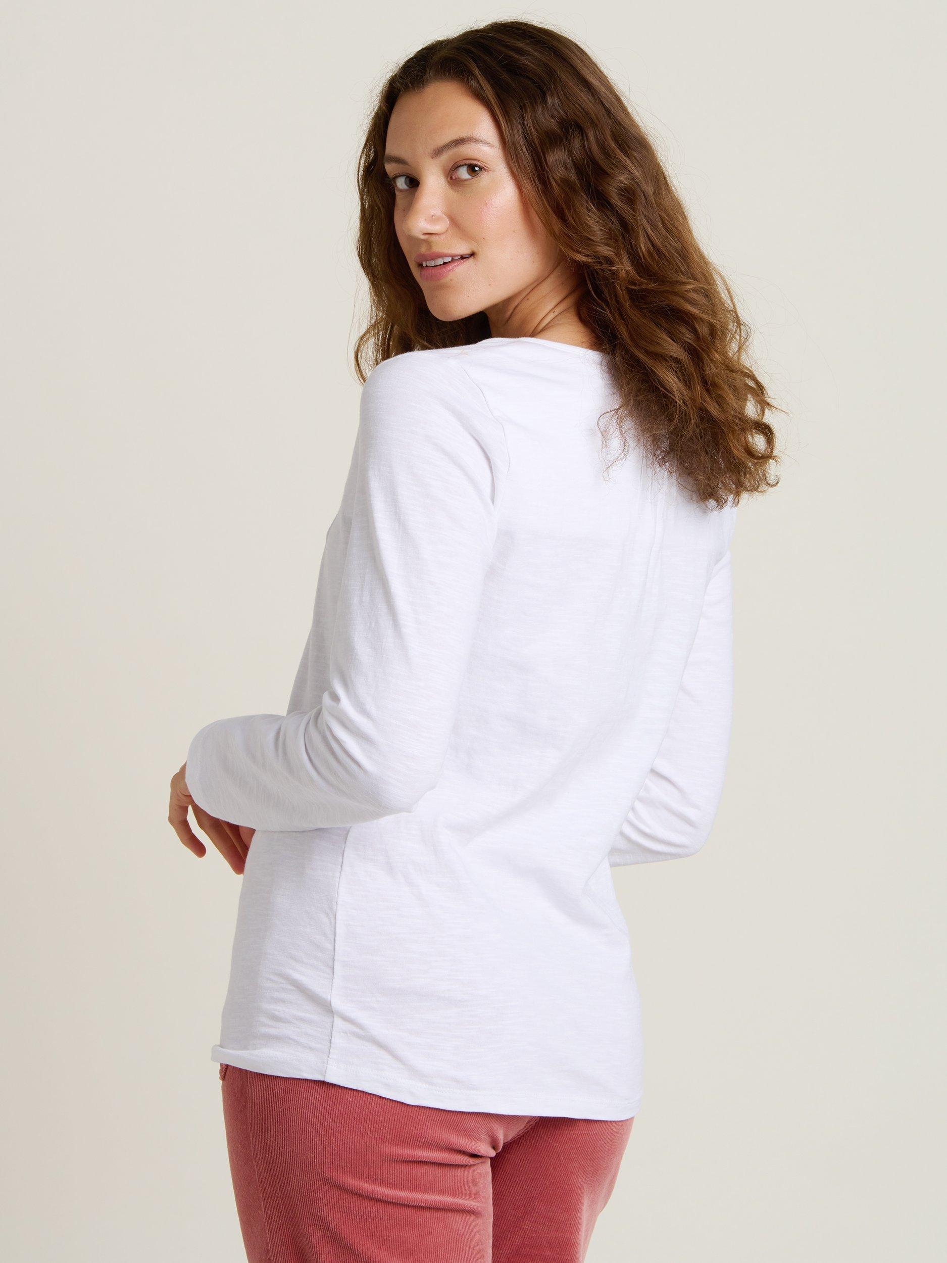 Product image 2 of 4, which shows Brakeburn Tolpuddle Long Sleeve Top, Cream, 8