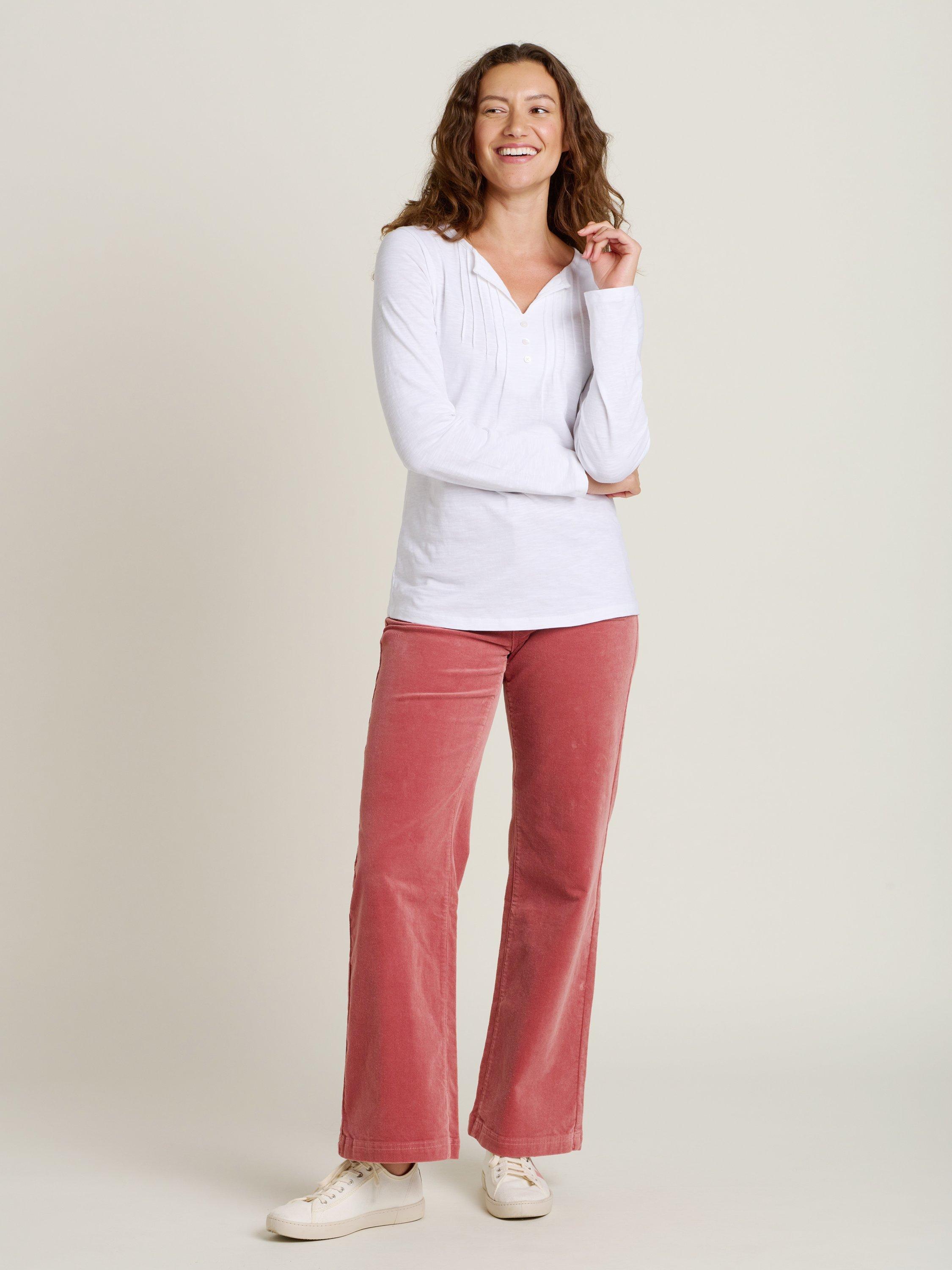 Product image 4 of 4, which shows Brakeburn Tolpuddle Long Sleeve Top, Cream, 8
