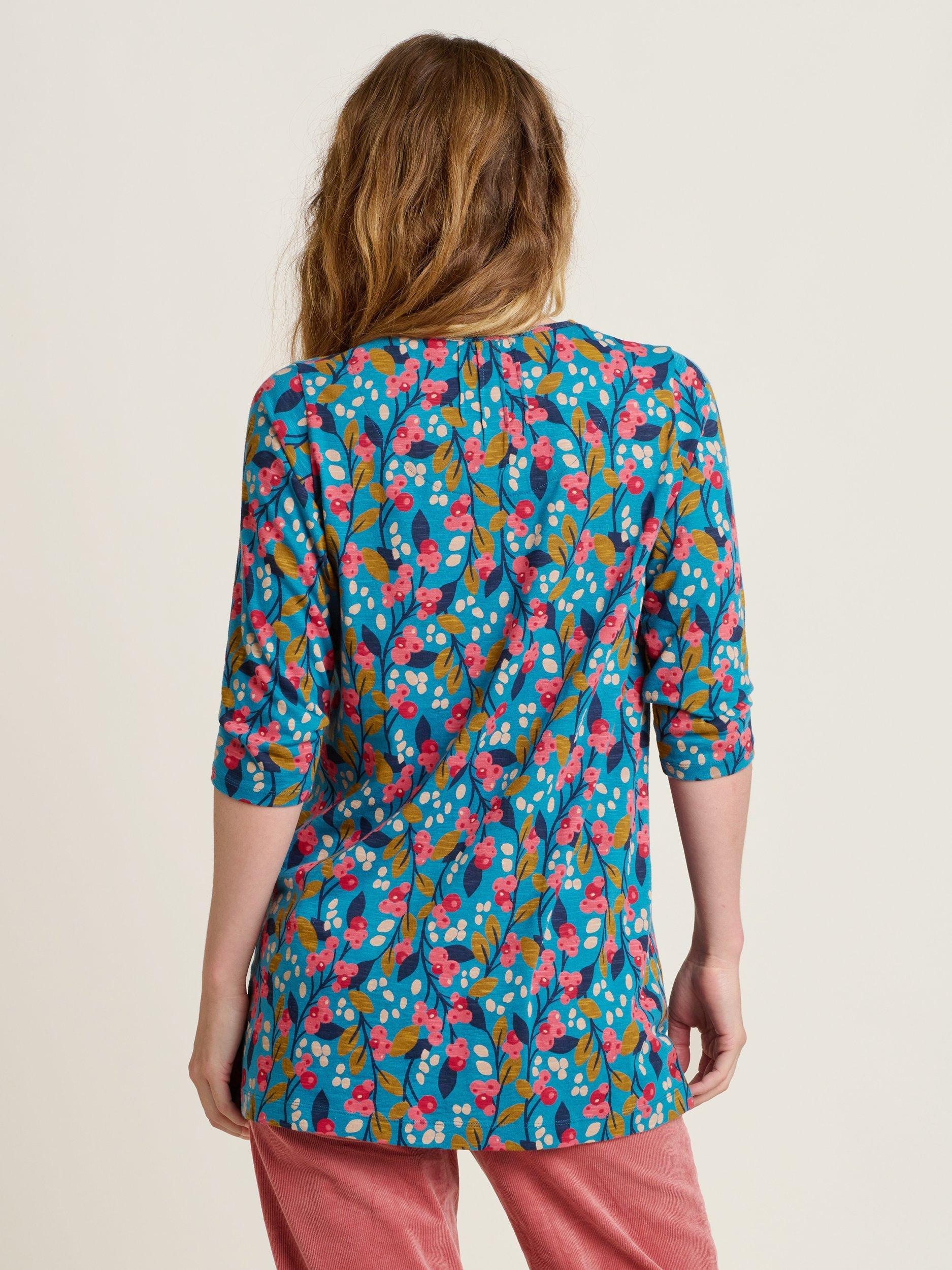 Product image 2 of 4, which shows Brakeburn Trailing Berry Tunic Top, Multi, 8