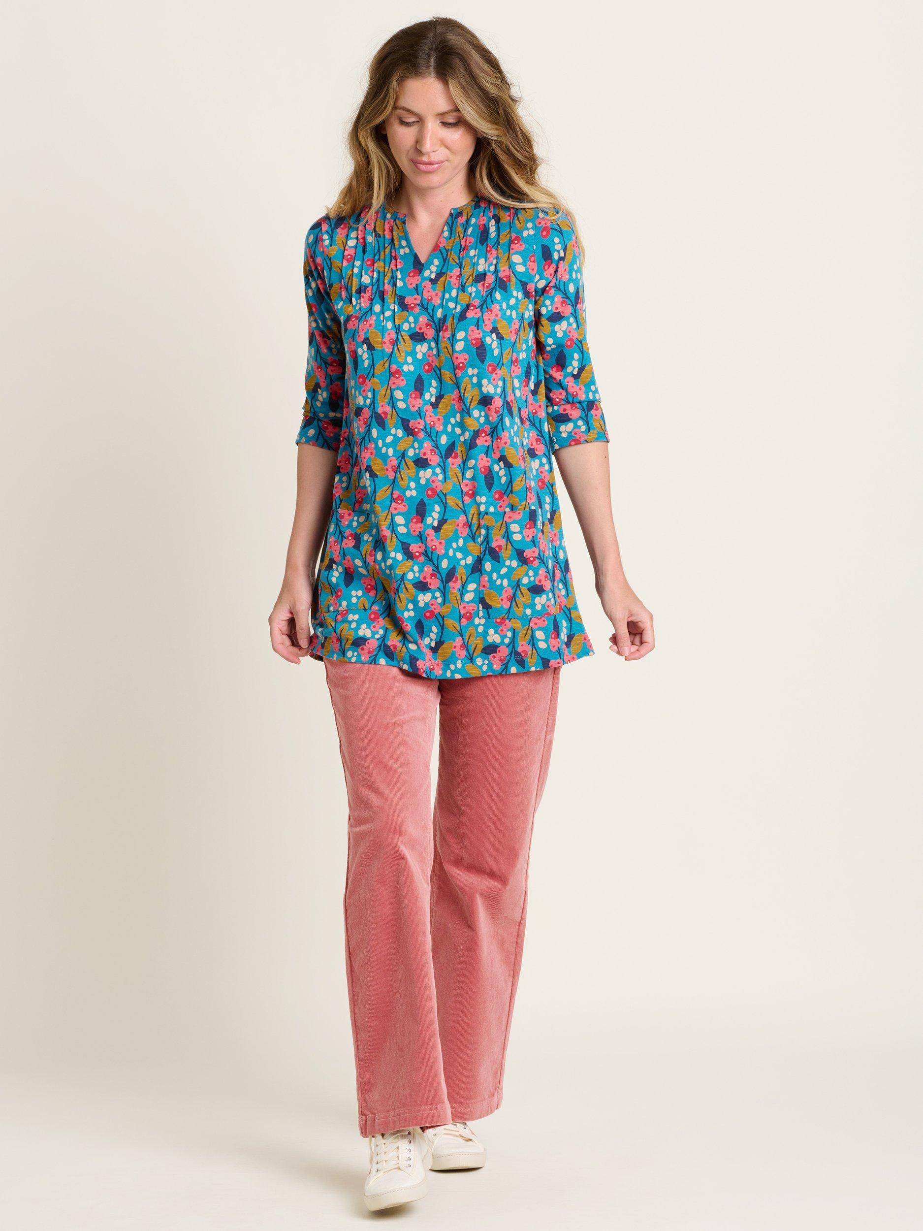 Product image 4 of 4, which shows Brakeburn Trailing Berry Tunic Top, Multi, 8