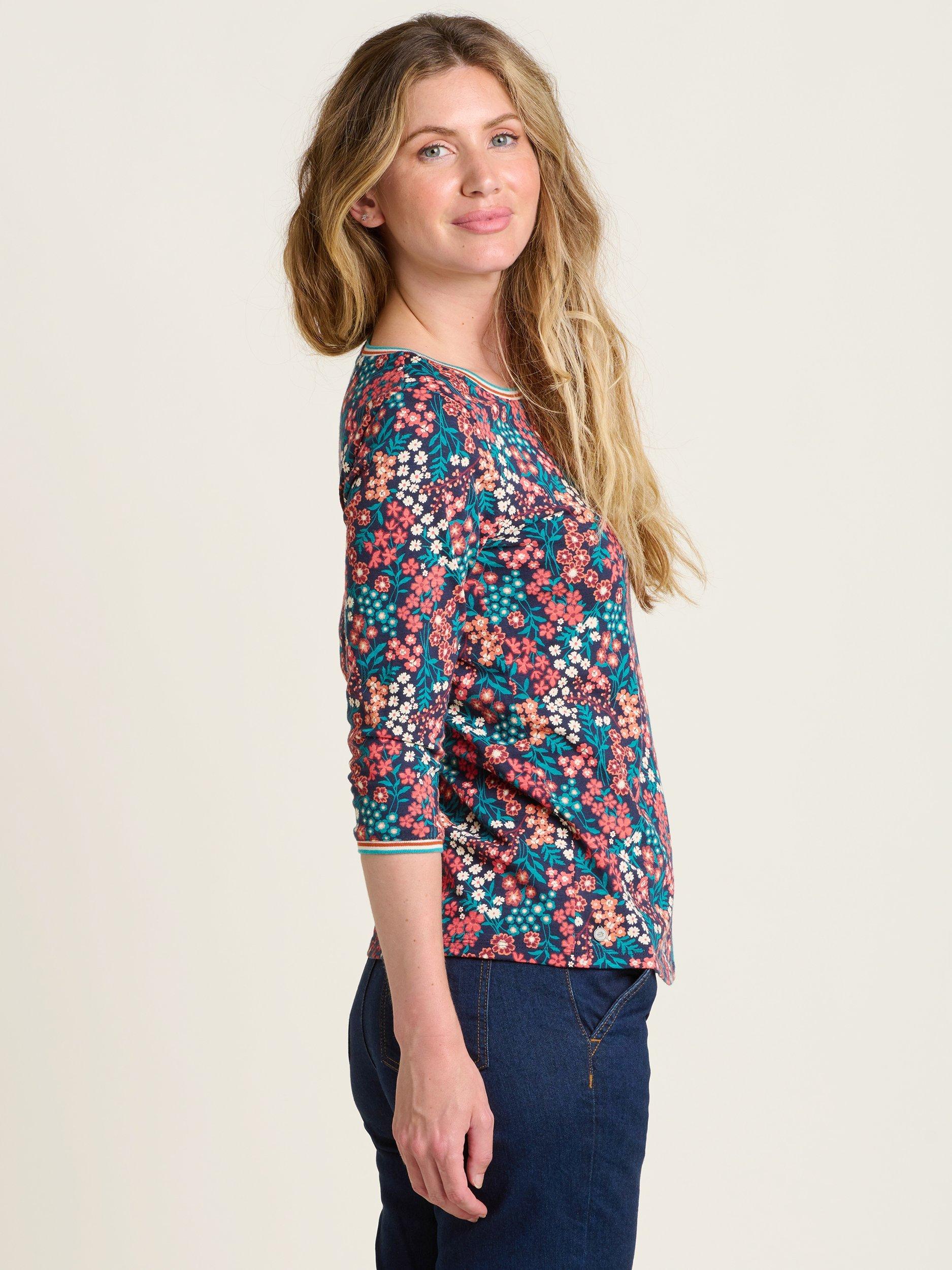 Product image 3 of 4, which shows Brakeburn Winter Ditsy Top, Multi, 8