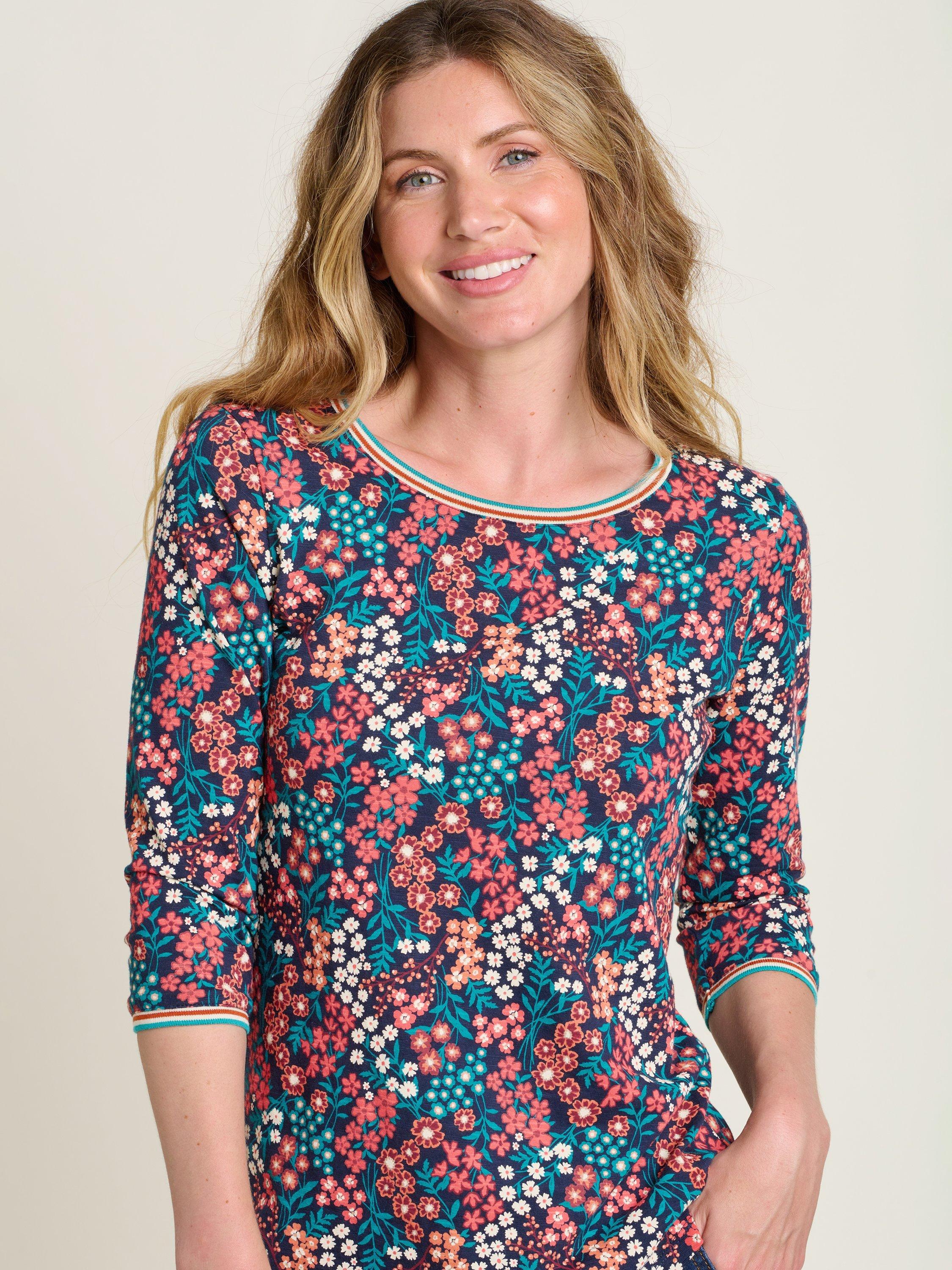 Product image 4 of 4, which shows Brakeburn Winter Ditsy Top, Multi, 8