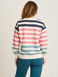 Brakeburn Crew Neck Striped Cotton Jumper, Multi