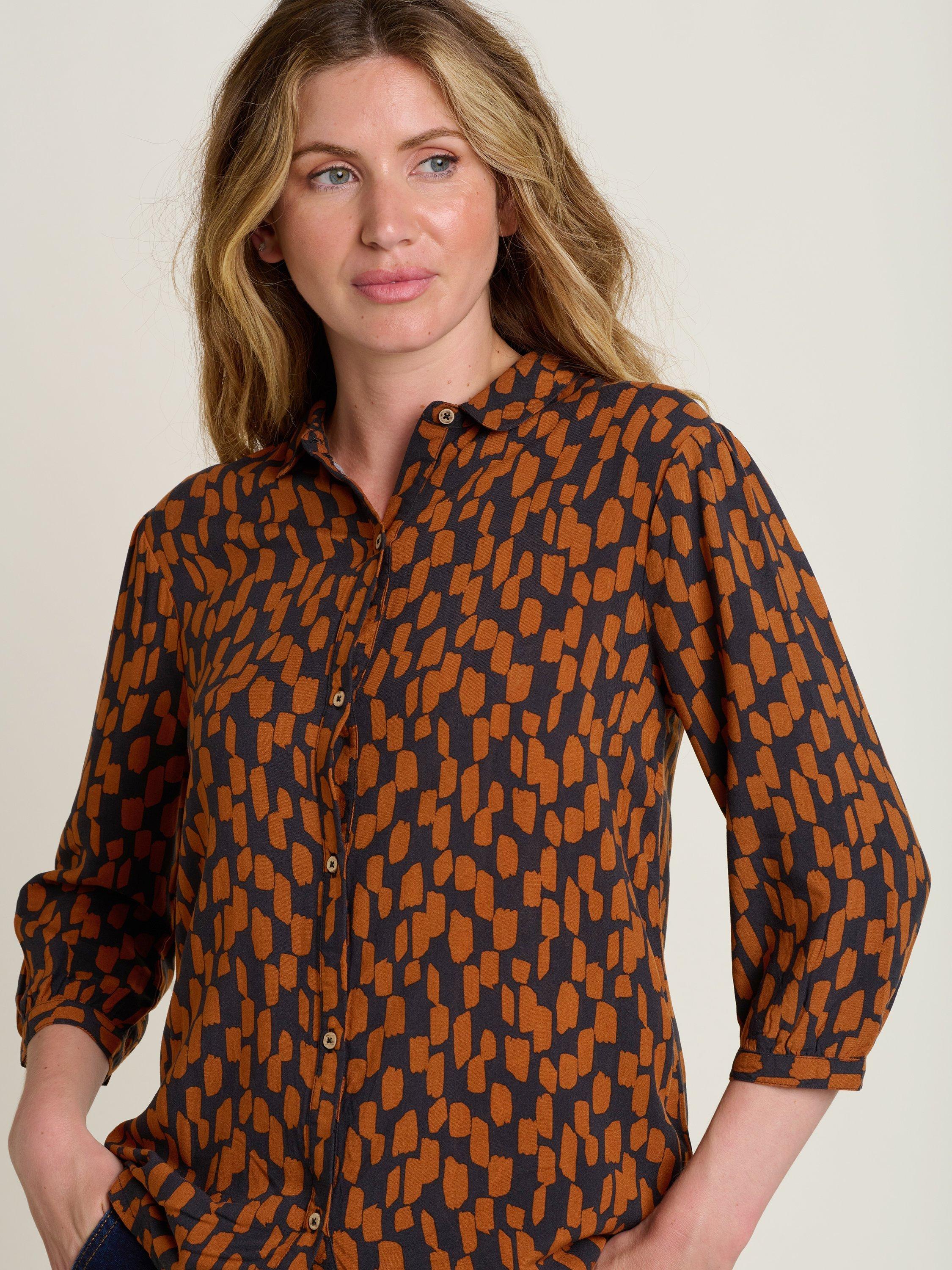Product image 1 of 4, which shows Brakeburn Brush Strokes Blouse, Multi, 8