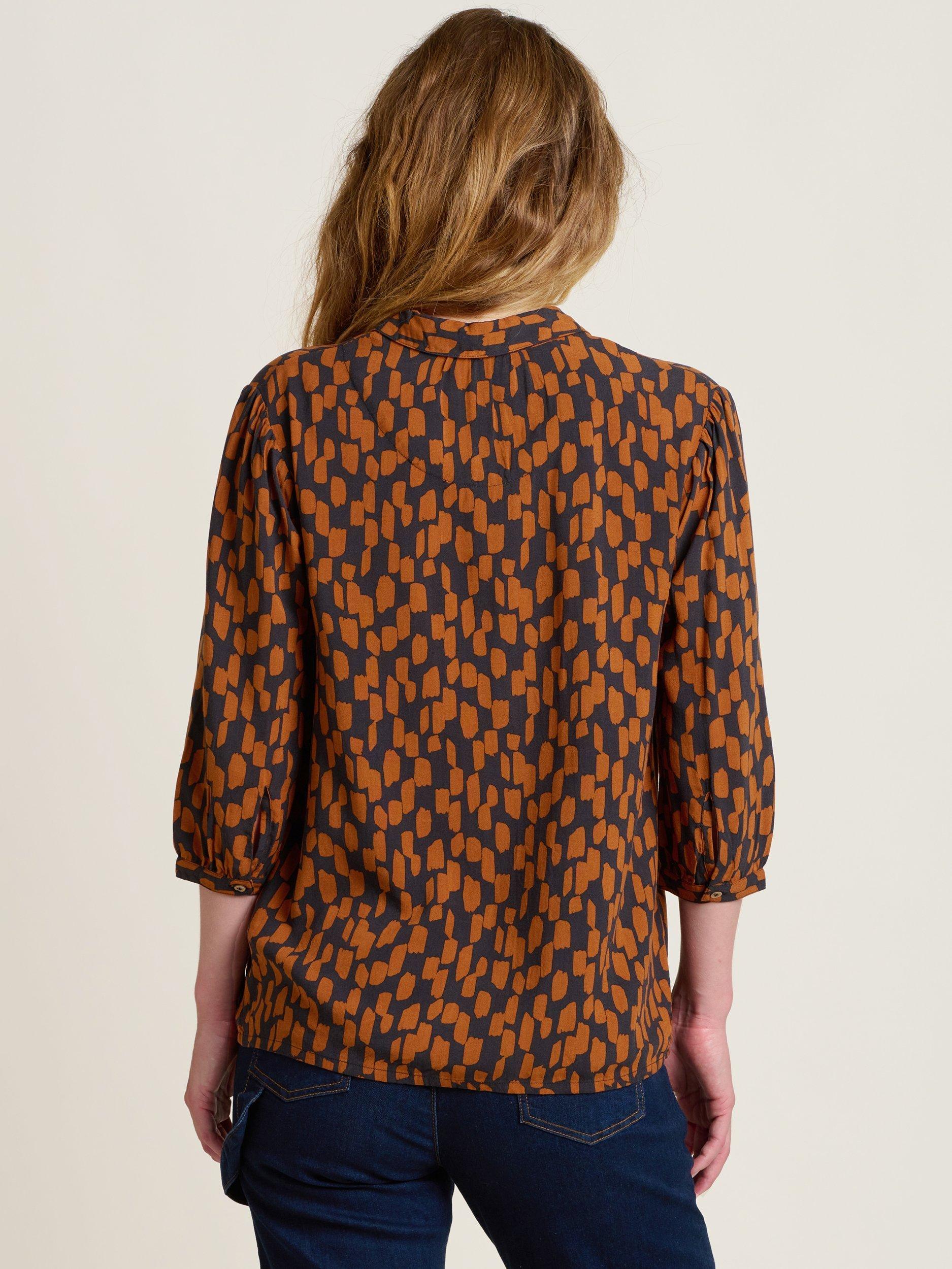 Product image 2 of 4, which shows Brakeburn Brush Strokes Blouse, Multi, 8
