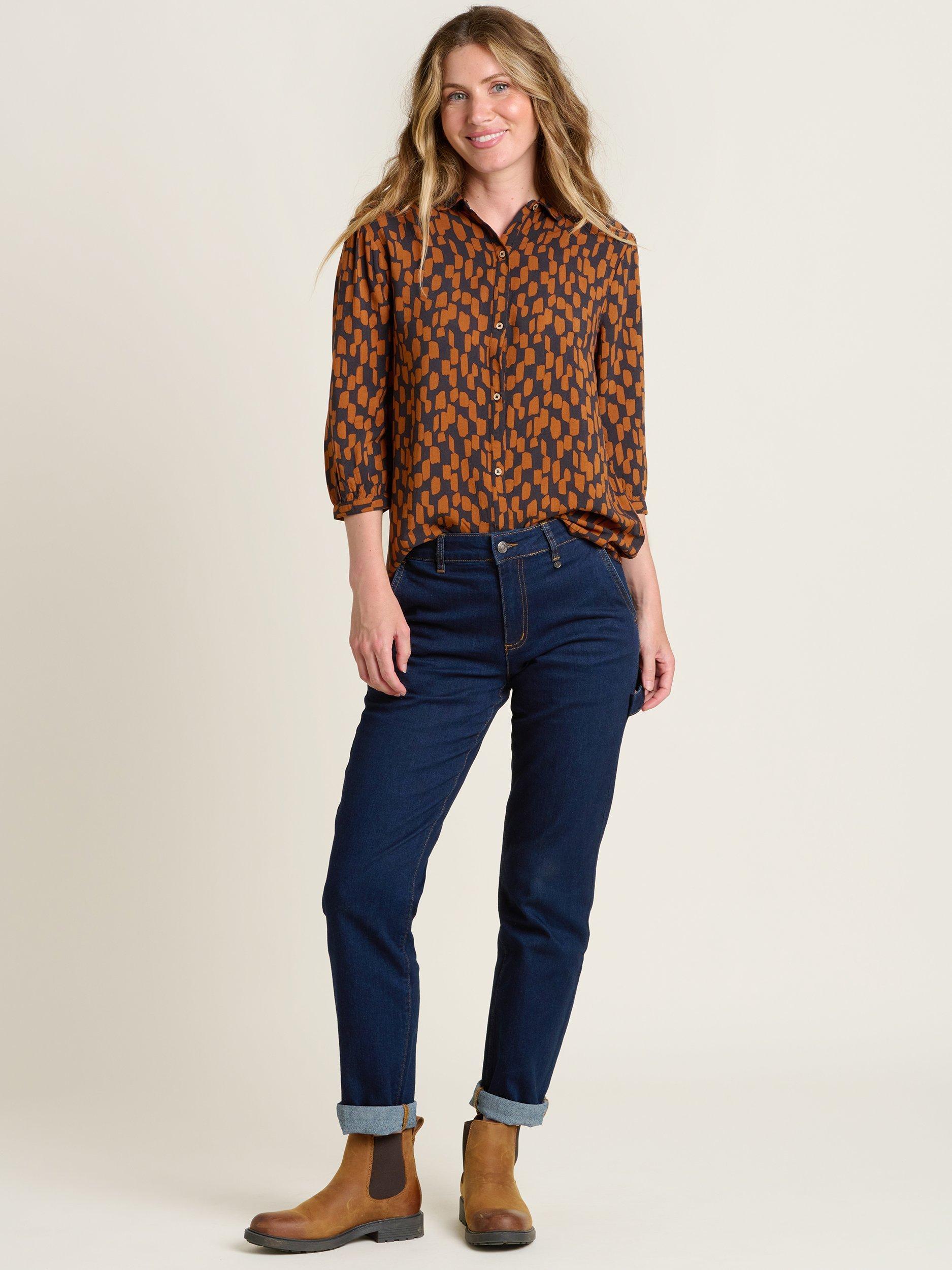 Product image 3 of 4, which shows Brakeburn Brush Strokes Blouse, Multi, 8