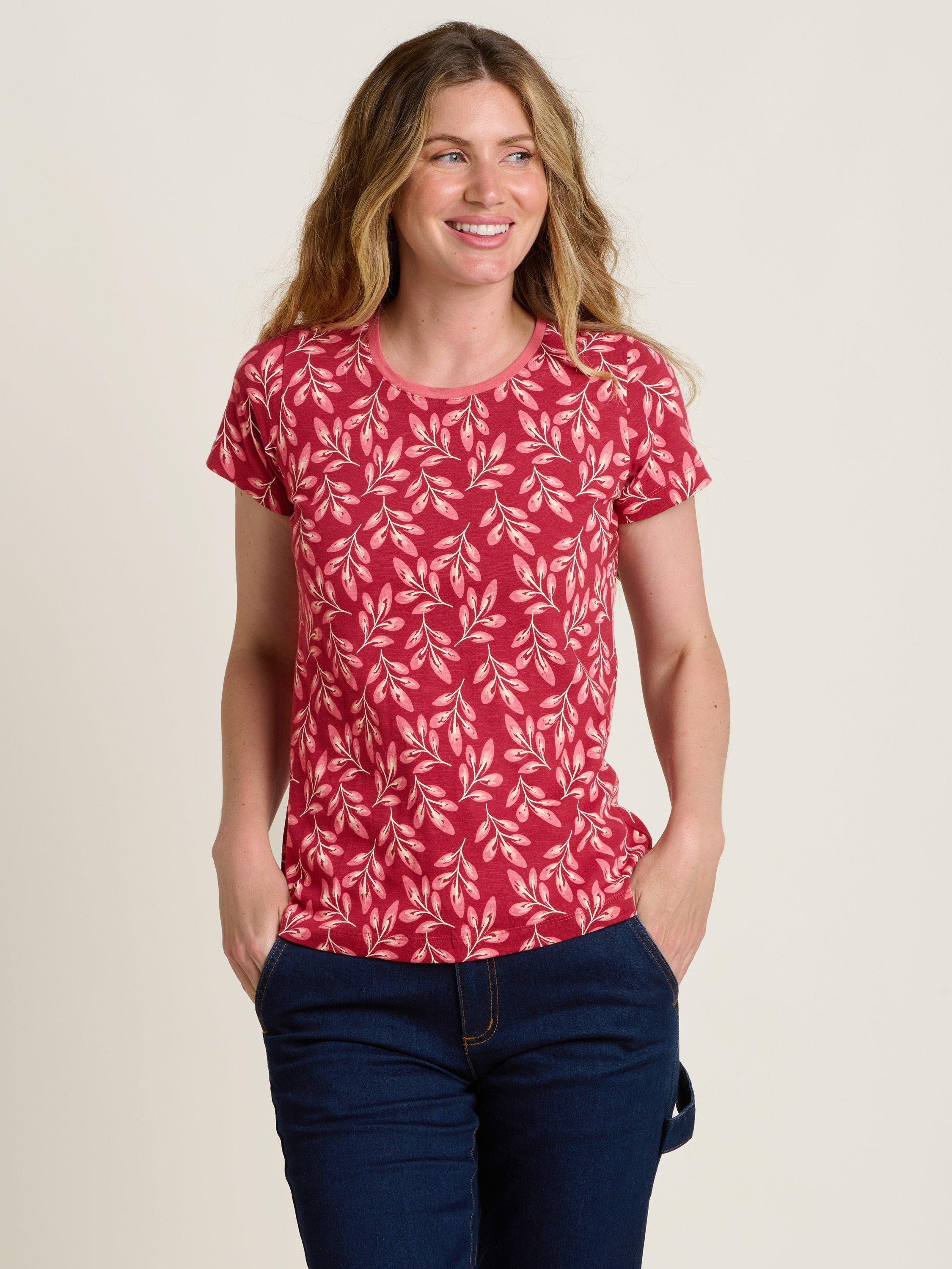Product image 1 of 4, which shows Brakeburn Autumn Breeze Tee, Red, 8
