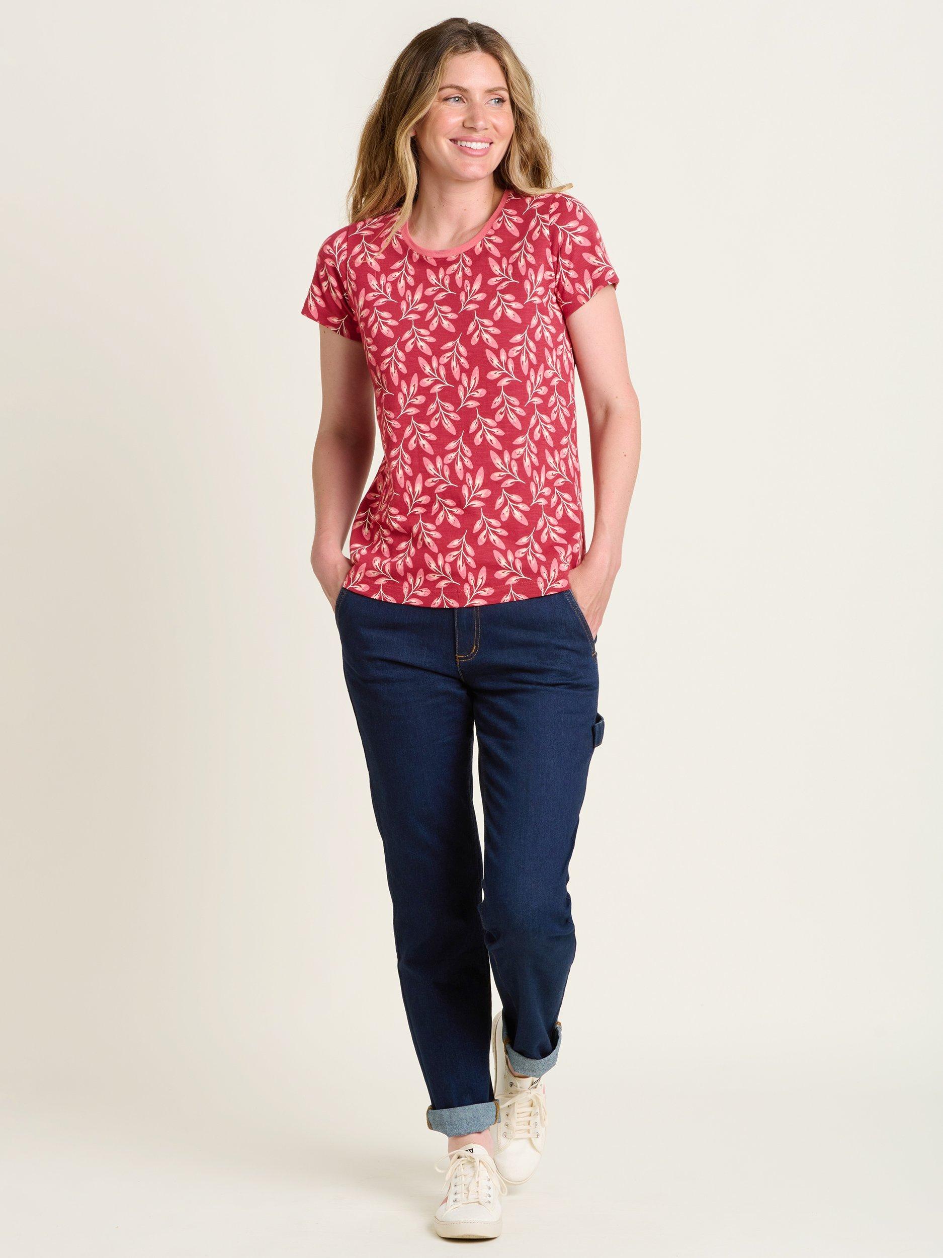 Product image 4 of 4, which shows Brakeburn Autumn Breeze Tee, Red, 8