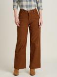 Brakeburn Wide Leg Corduroy Trousers, Brown, Brown