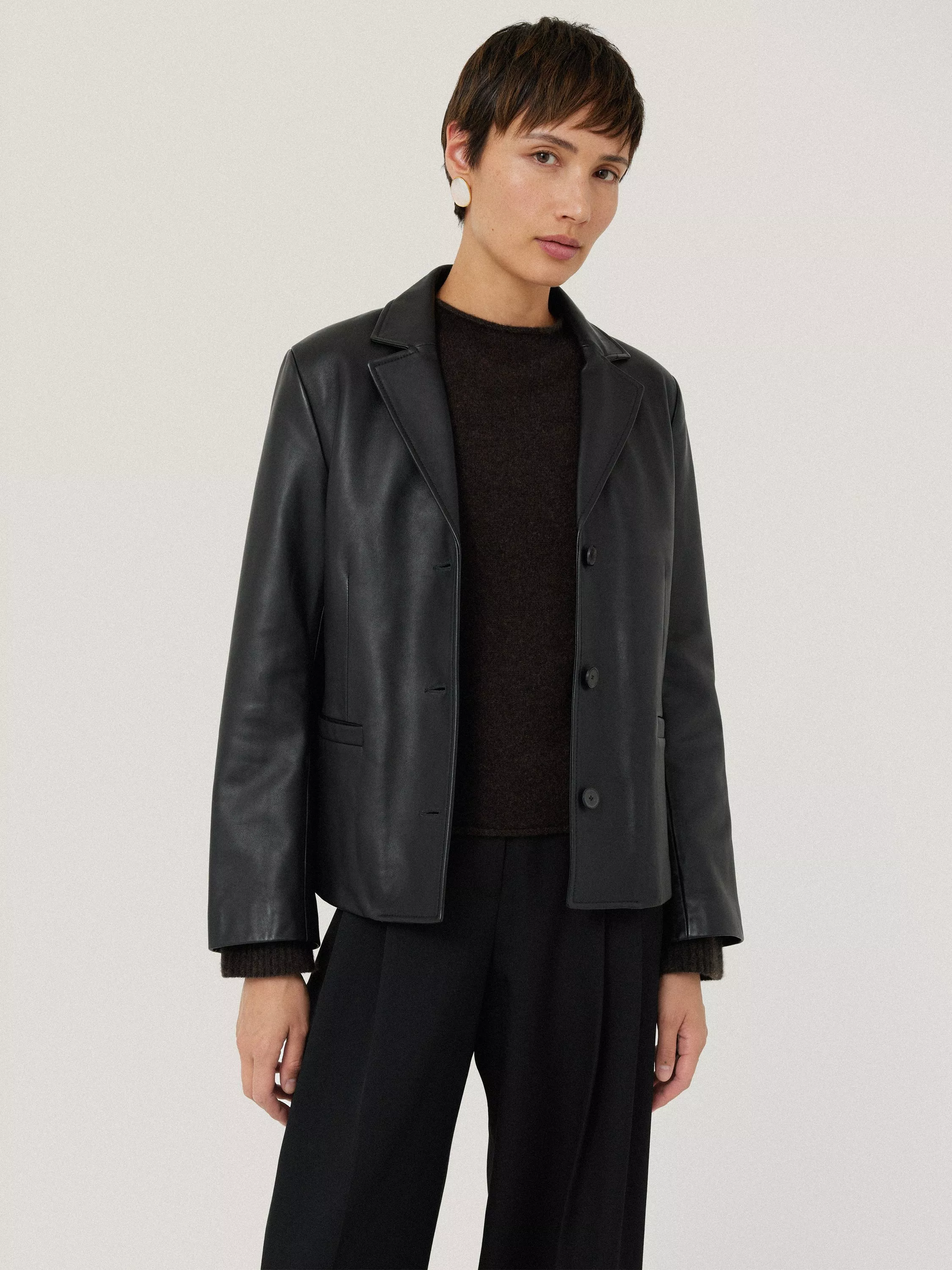 Jigsaw clean leather jacket hotsell