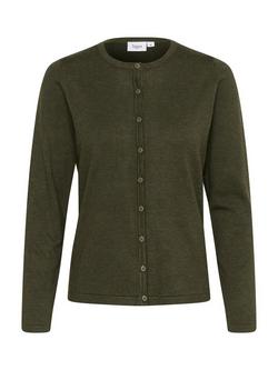 Saint Tropez Slim Fit Cardigan, Army Green Melange, Army Green Melange