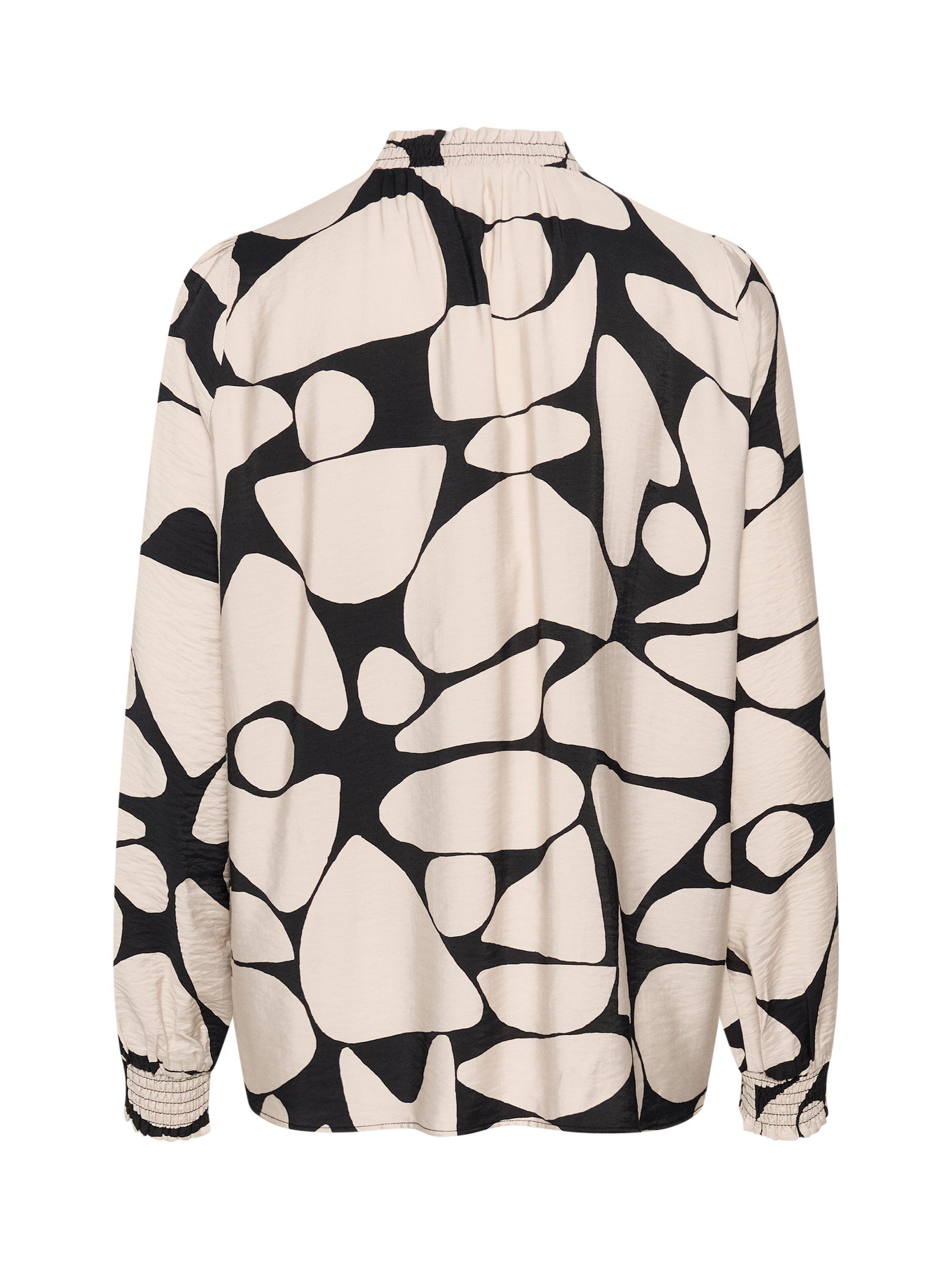 Product image 6 of 6, which shows InWear Metta Graphic Print Blouse, Ivory/Black, 8