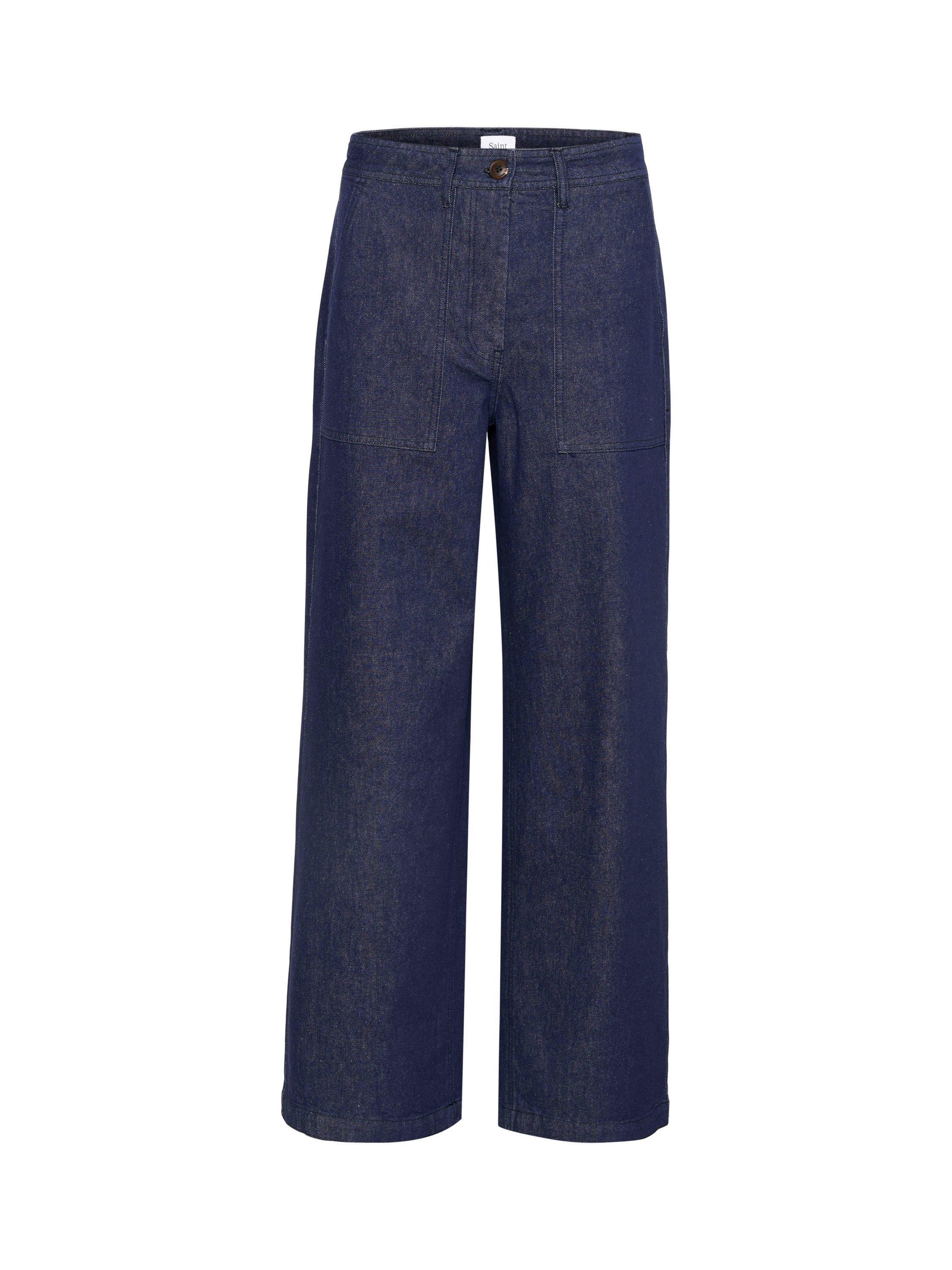 Product image 5 of 6, which shows Saint Tropez Gwyneth Denim Trousers, Dark Blue, L