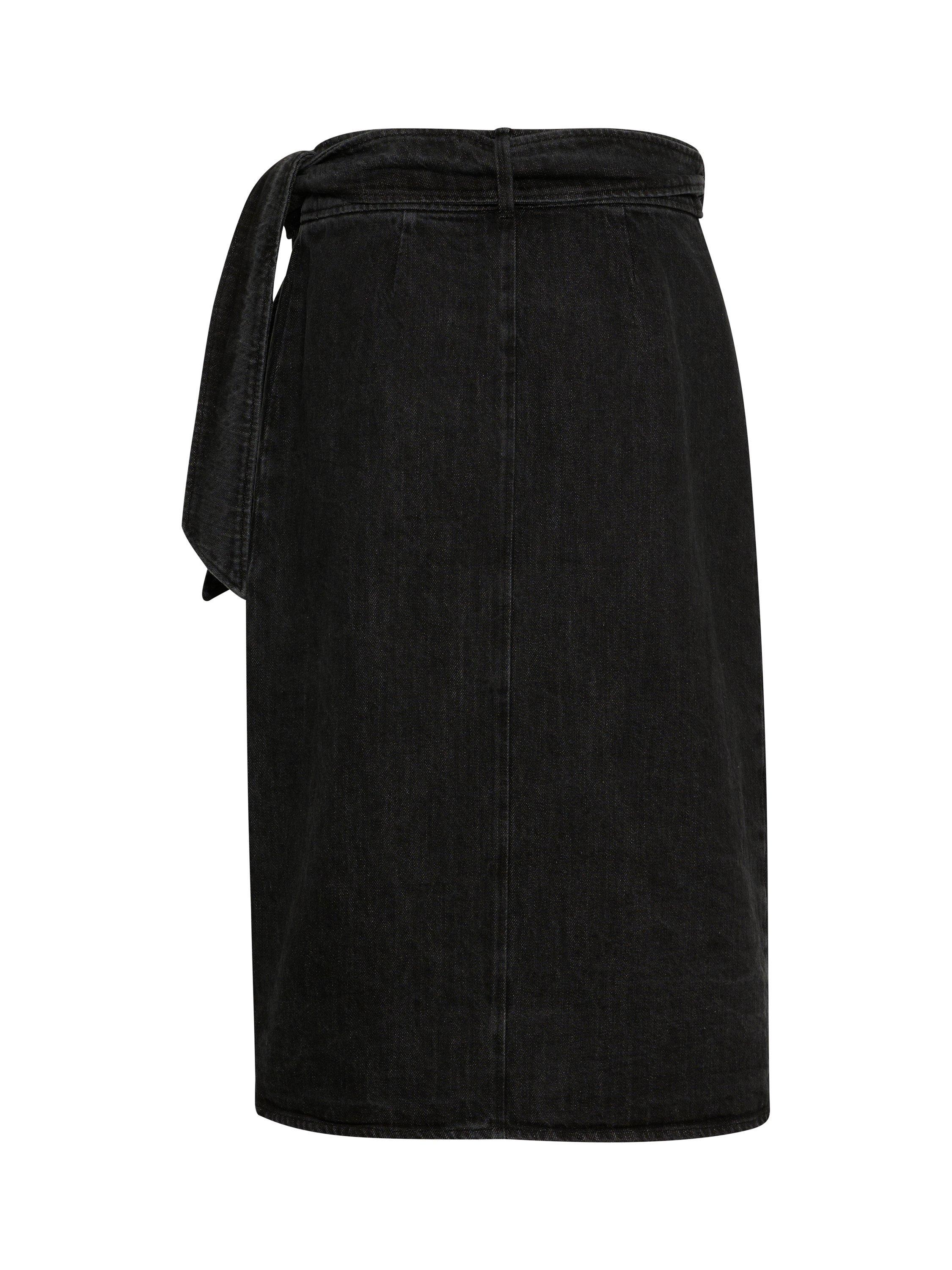 Black jean wrap skirt hotsell