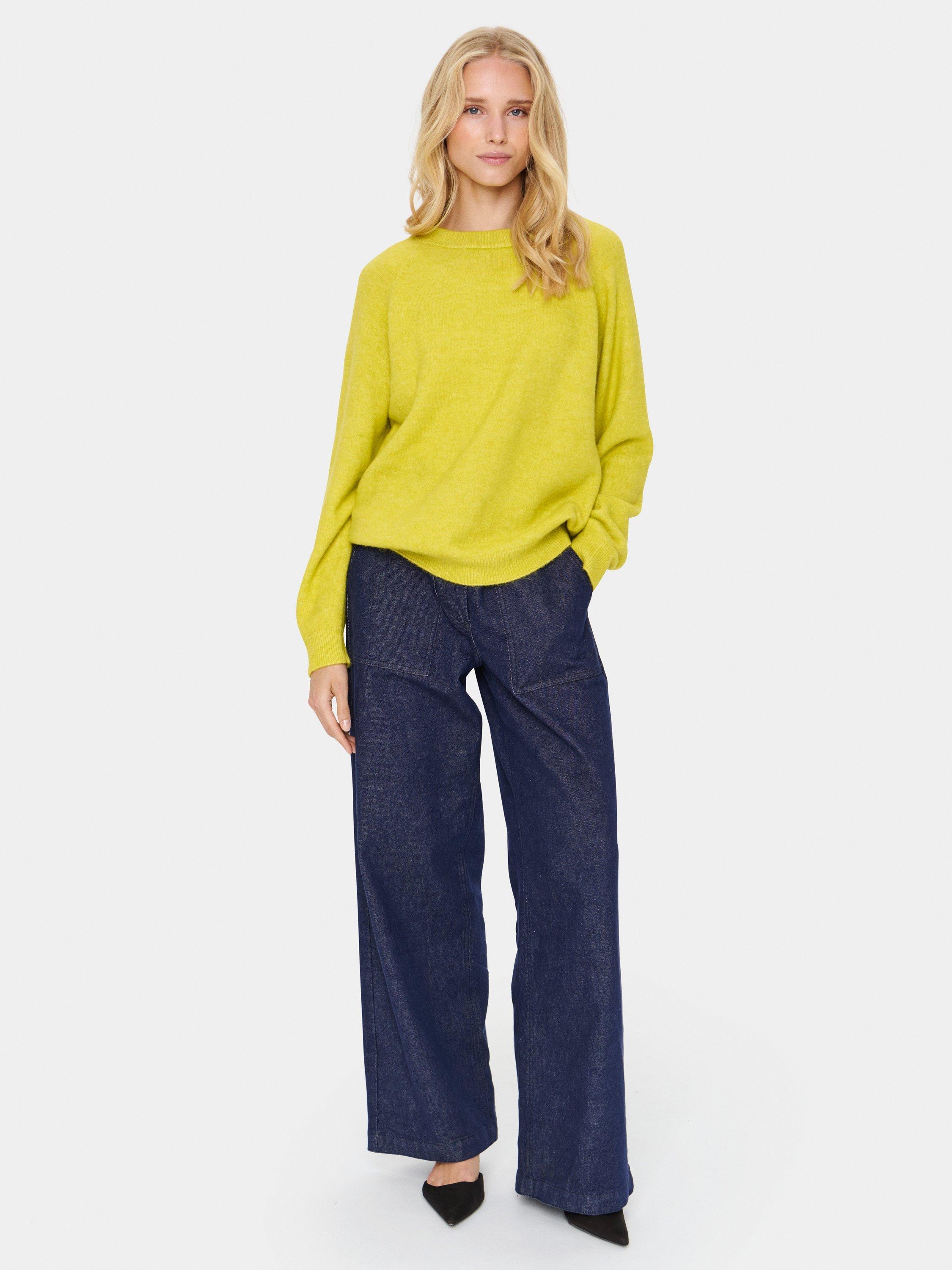 Product image 3 of 6, which shows Saint Tropez Garbie Slash Neck Jumper, Celery, XS