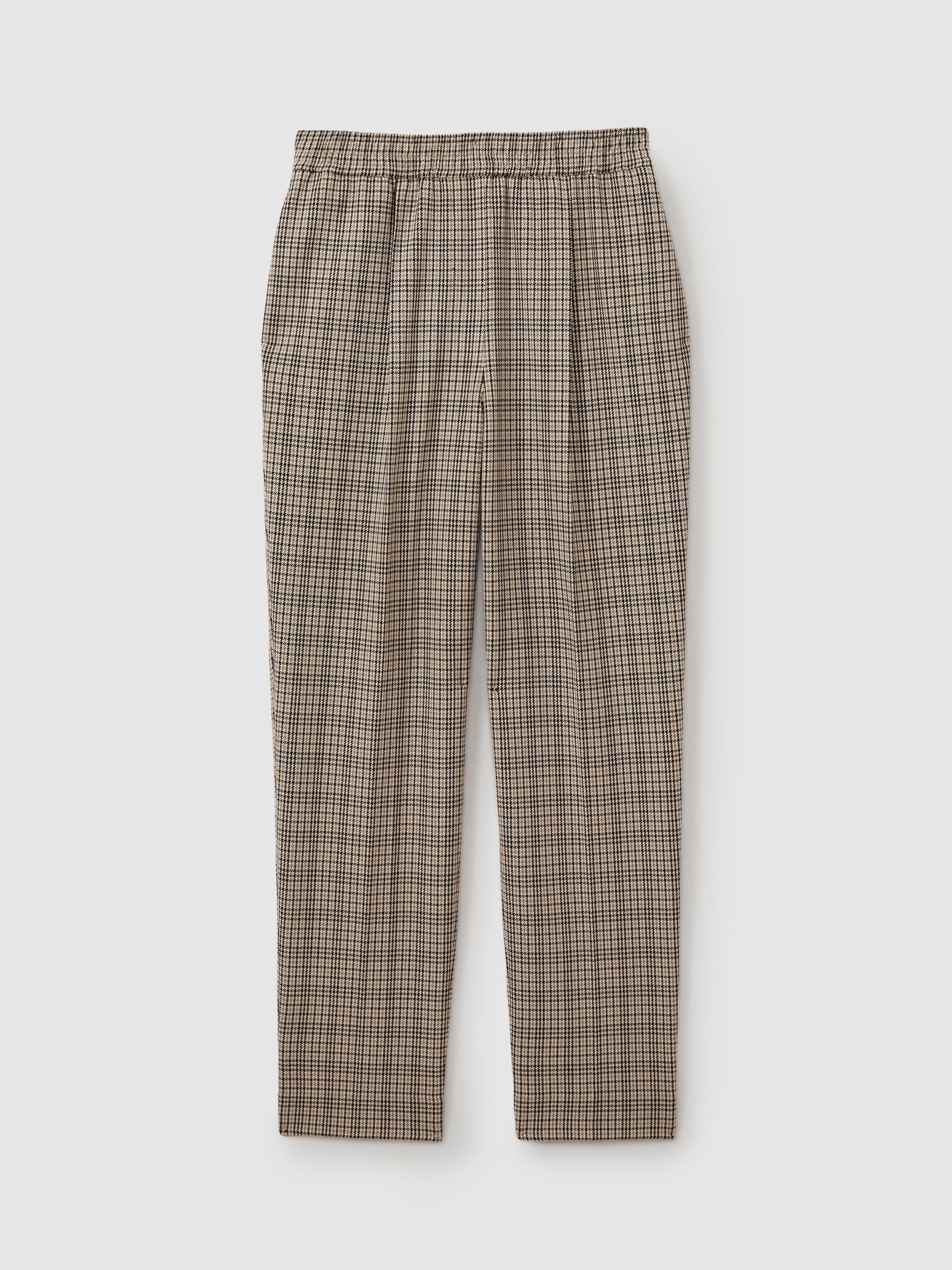 Product image 3 of 5, which shows Reiss Karina Check Trousers, Multi, 6