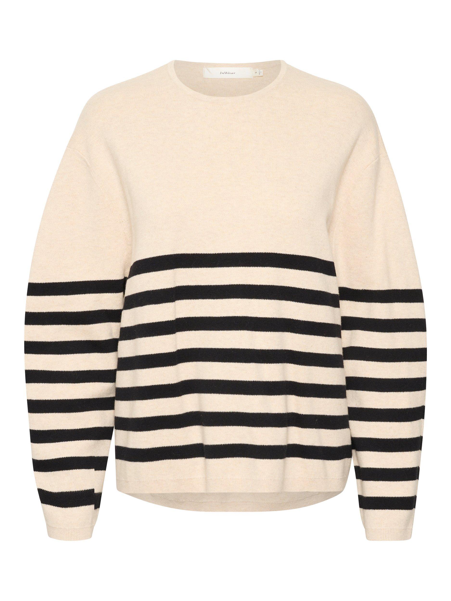 InWear Kaylla Stripe Jumper, Beige/Black