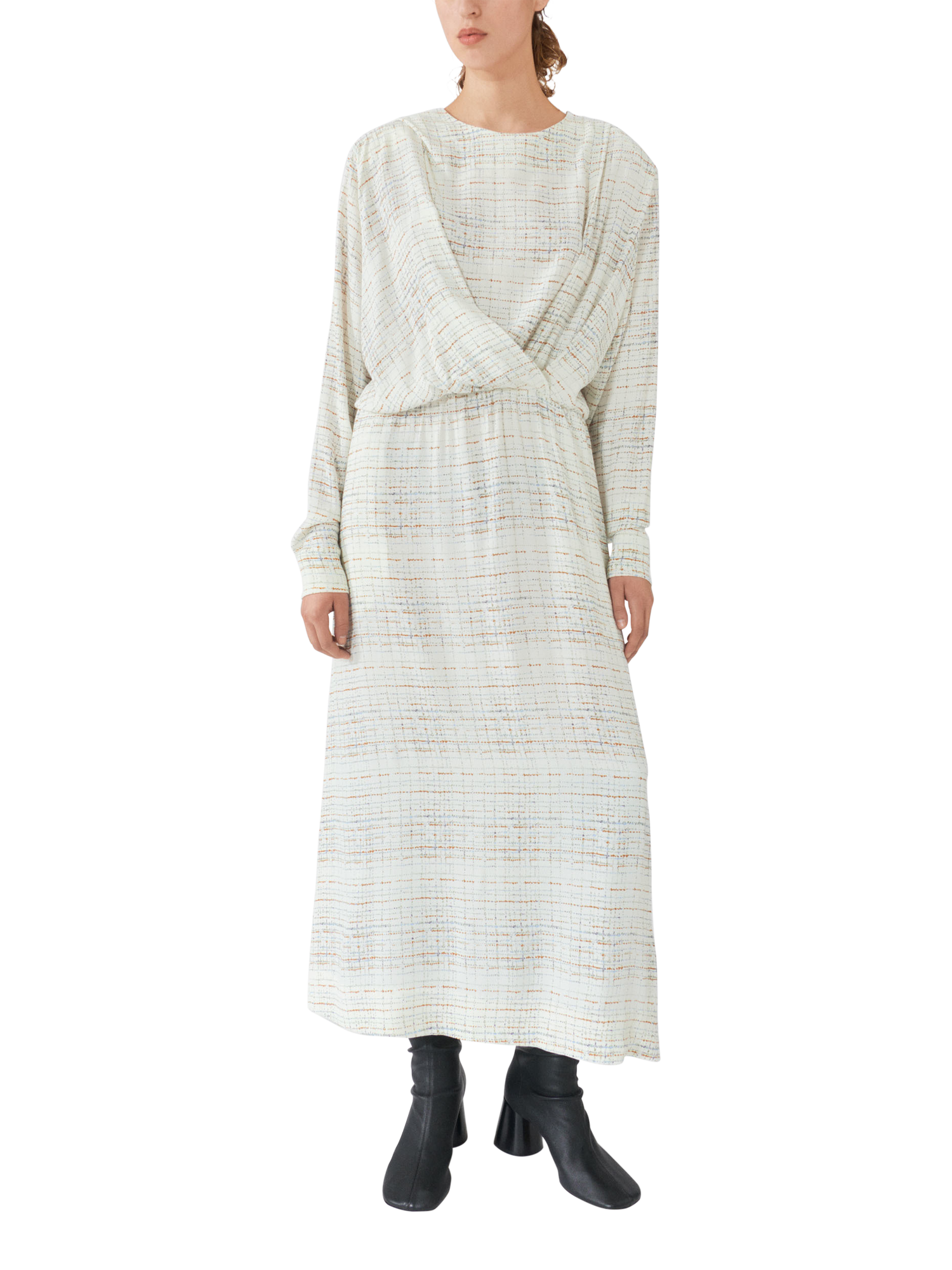 Product image 1 of 7, which shows Lovechild 1979 Dalia Check Dress, White/Multi, 8