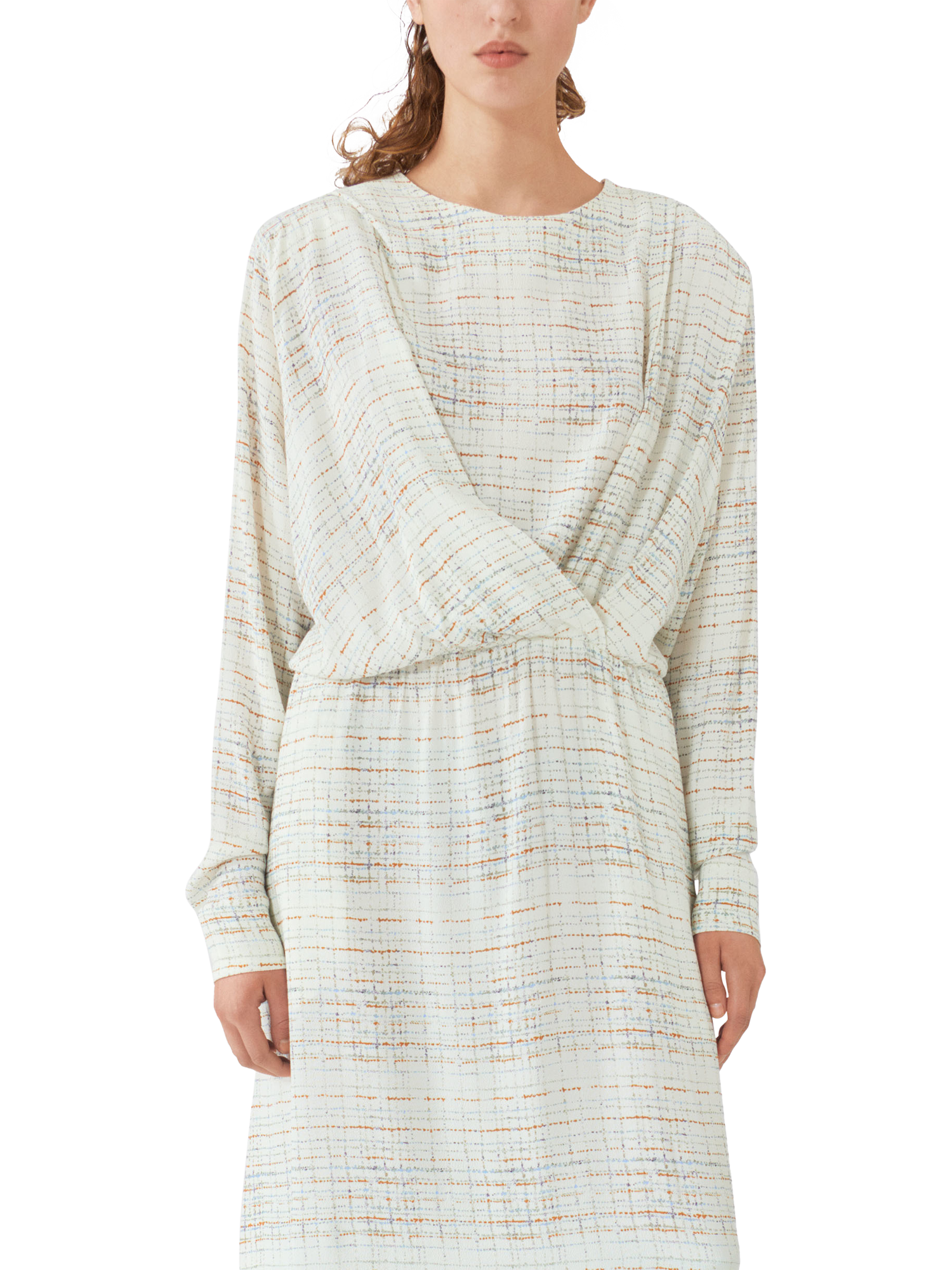 Product image 3 of 7, which shows Lovechild 1979 Dalia Check Dress, White/Multi, 8