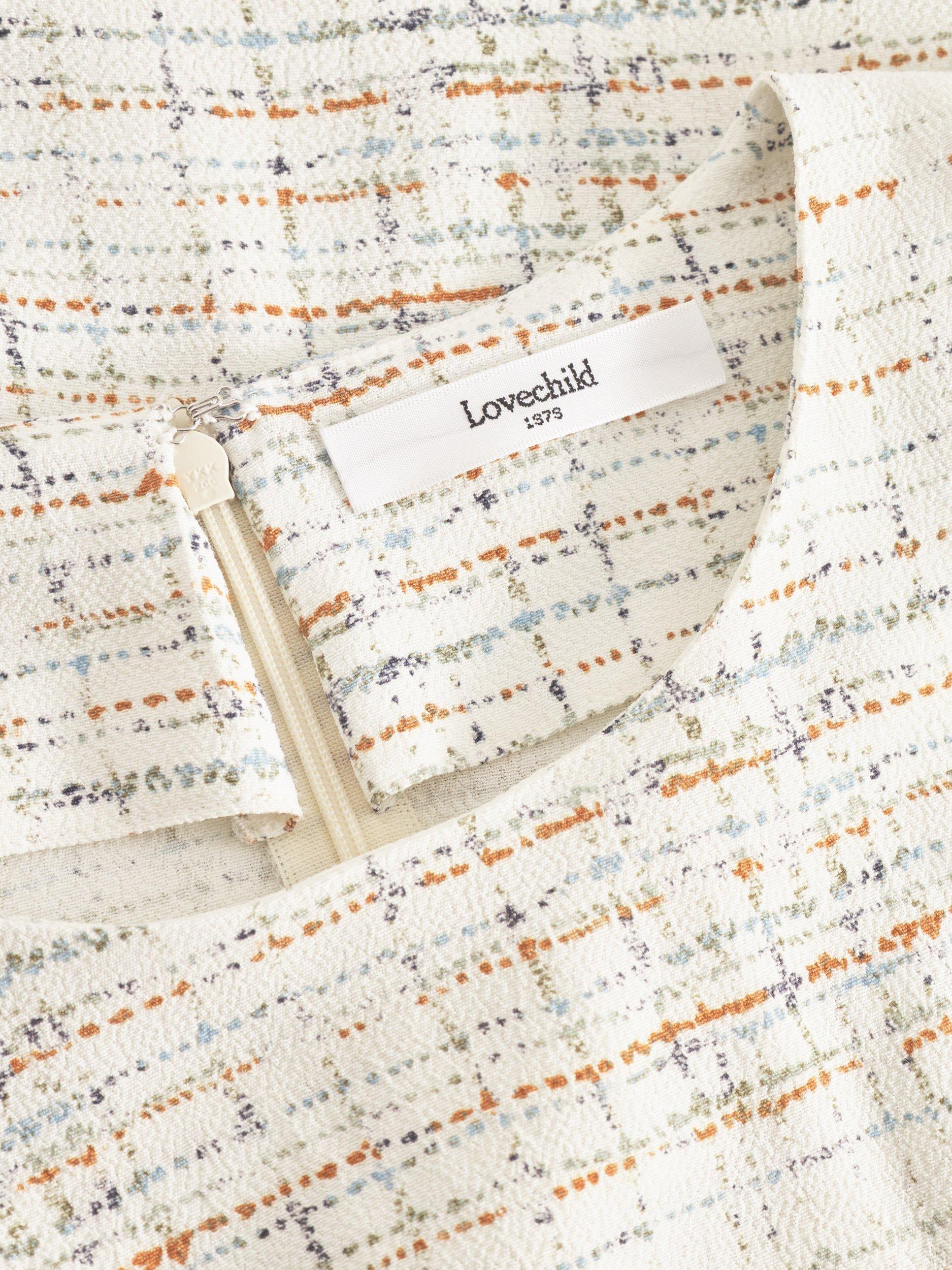 Product image 6 of 7, which shows Lovechild 1979 Dalia Check Dress, White/Multi, 8