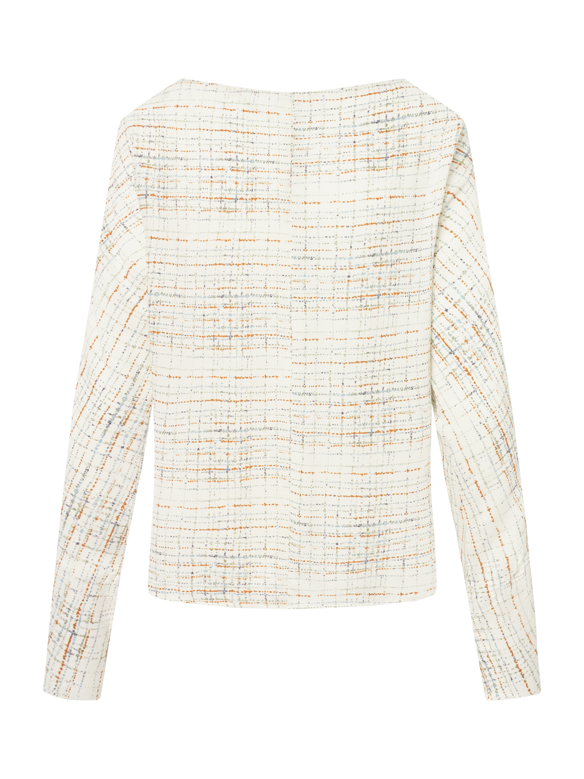 Product image 5 of 7, which shows Lovechild 1979 Ellie Check Blouse, Coral Weave/Multi, 8