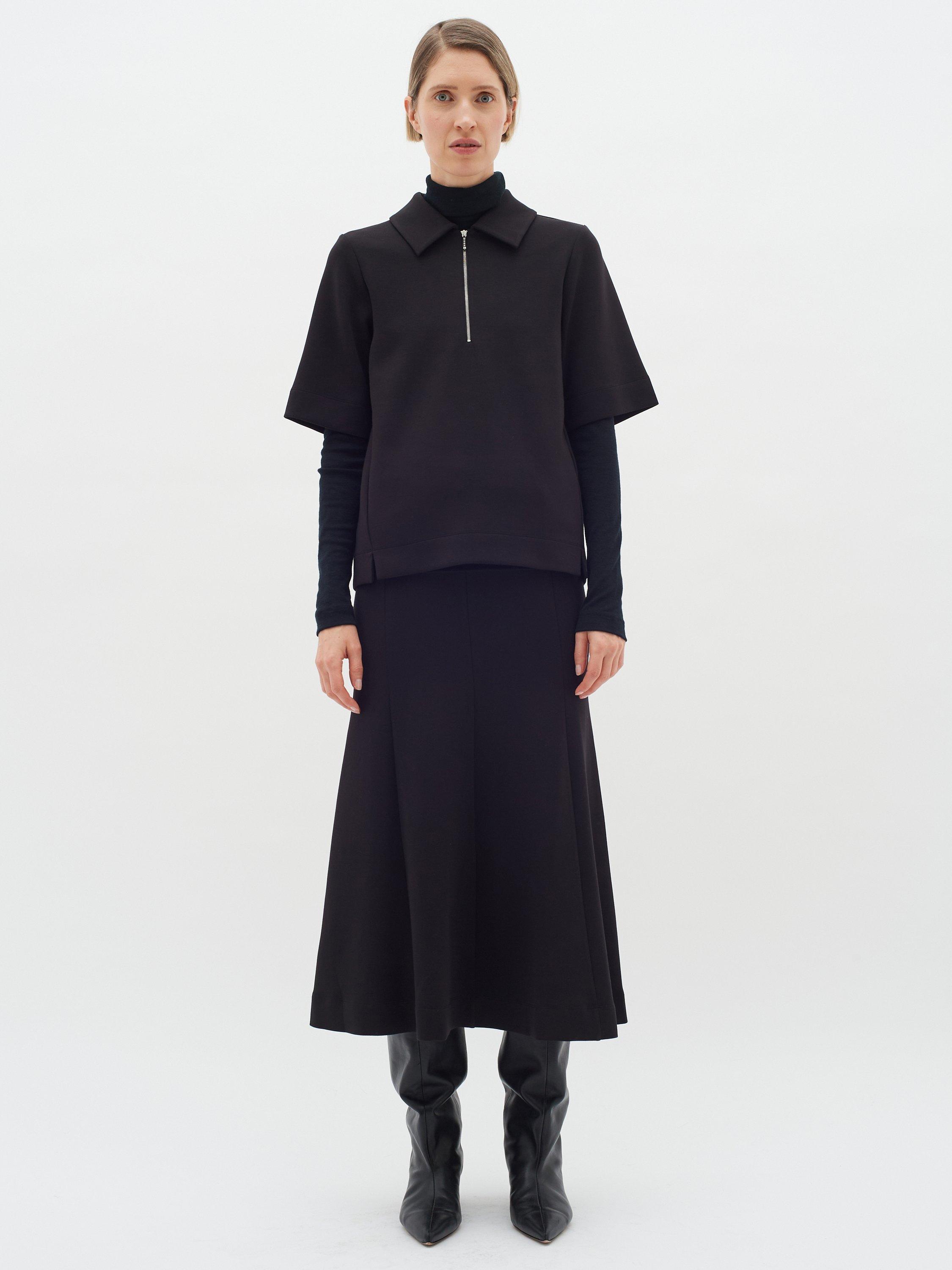 Product image 1 of 4, which shows InWear Cocent Flared Hem Skirt, Black, S