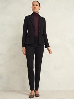 Hobbs Petite Mia Tailored Trousers, Black, Black