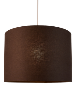 John Lewis Sophia Pure Linen Drum Lampshade, Cocoa