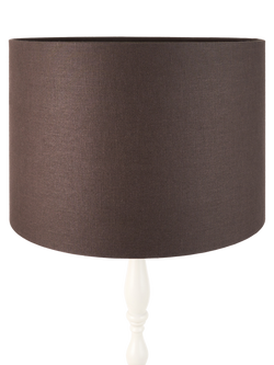 John Lewis Sophia Pure Linen Drum Lampshade - view 2, Cocoa