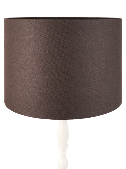 John Lewis Sophia Pure Linen Drum Lampshade - view 2, Cocoa