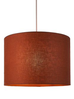 John Lewis Sophia Pure Linen Drum Lampshade, Auburn