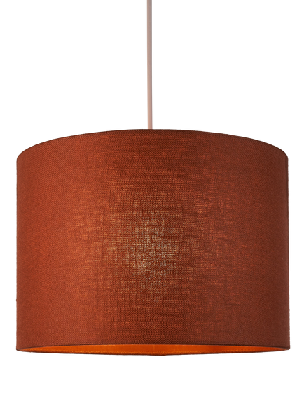 John Lewis Sophia Pure Linen Drum Lampshade, Auburn