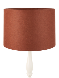 John Lewis Sophia Pure Linen Drum Lampshade - view 2, Auburn