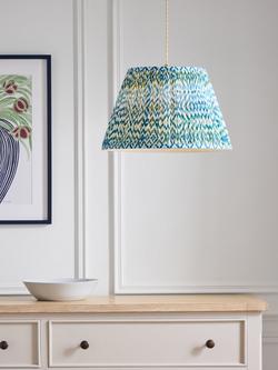 John Lewis Suri Tapered Lampshade - view 2, Cerulean Blue