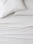 west elm Organic Cotton Fitted Sheet, White