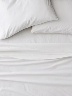 west elm Organic Cotton Fitted Sheet, White - view 2, White