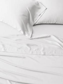 west elm Fitted Sheet containing TENCEL™ Lyocell, White - view 2, White
