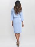 Gina Bacconi Corinne Crepe Dress & Bolero Set, Nordic Blue