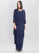 Phase Eight Meghan Lace Double Layer Dress, Navy