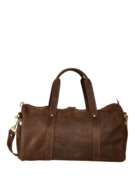 KOY Leather Duffle Bag, Mocha - view 2, Mocha