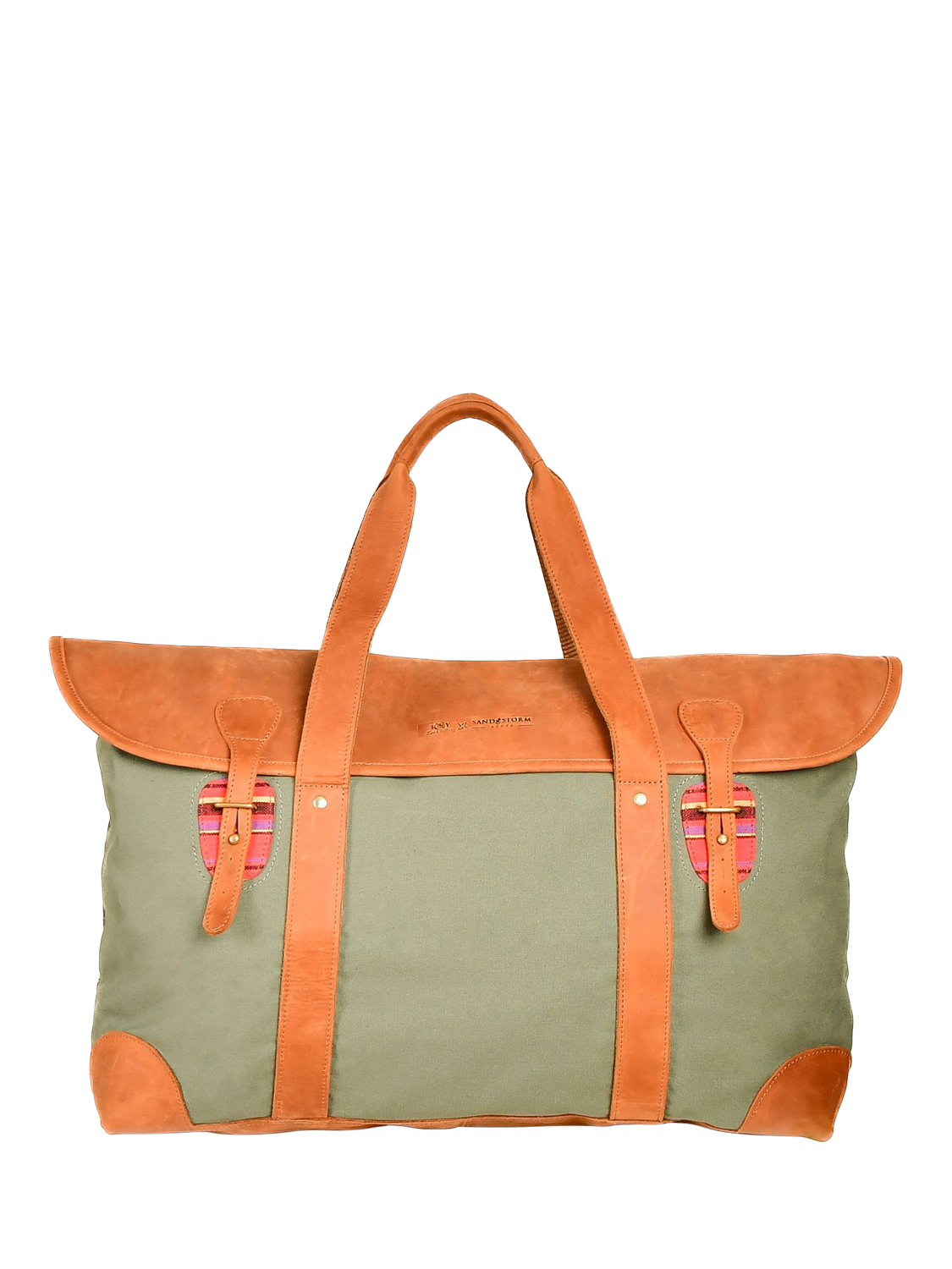 Product image 1 of 5, which shows KOY Weekender Holdall Bag, Green Khaki, One Size