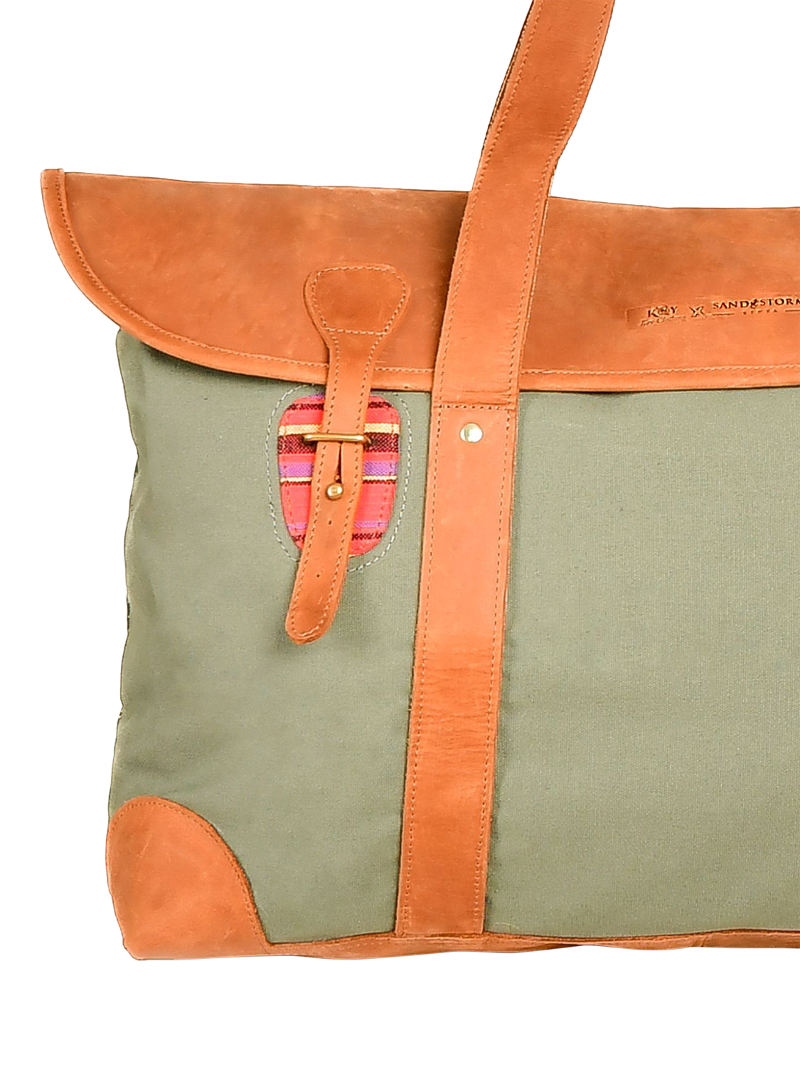 Product image 4 of 5, which shows KOY Weekender Holdall Bag, Green Khaki, One Size