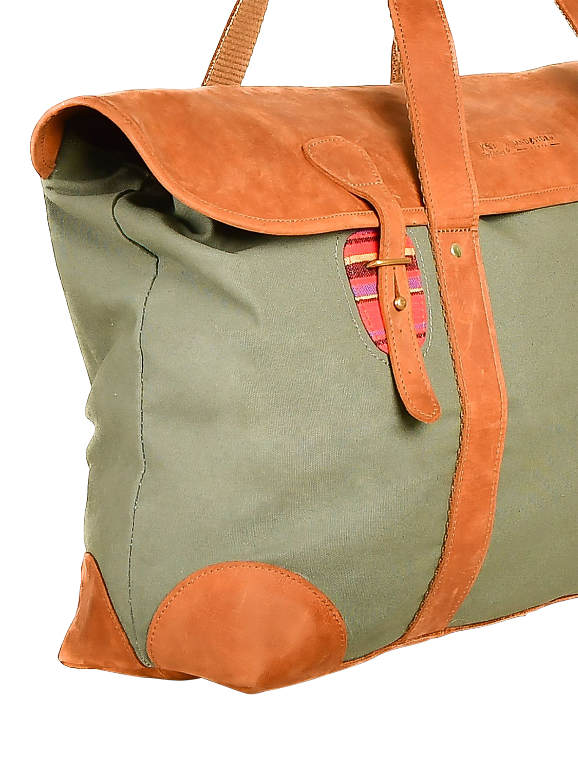 Product image 5 of 5, which shows KOY Weekender Holdall Bag, Green Khaki, One Size